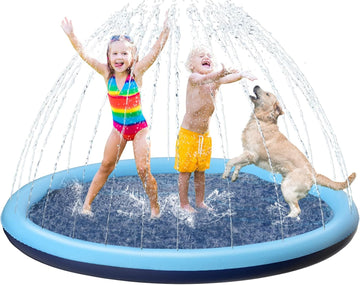 Kids Dog Splash Pad Sprinkler - Jasonwell Non Slip Dog Sprinkler Pad Splash Pool Puppy Dog Pool Summer Outdoor Water Toys Backyard Durable Splash Pad for Toddlers Kids Small Medium Large Dogs Pets - Jasonwell